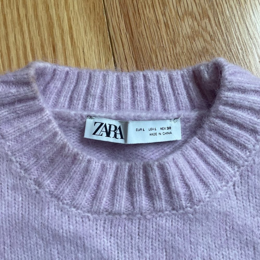 NWOT Cozy pink cropped sweater, Size L